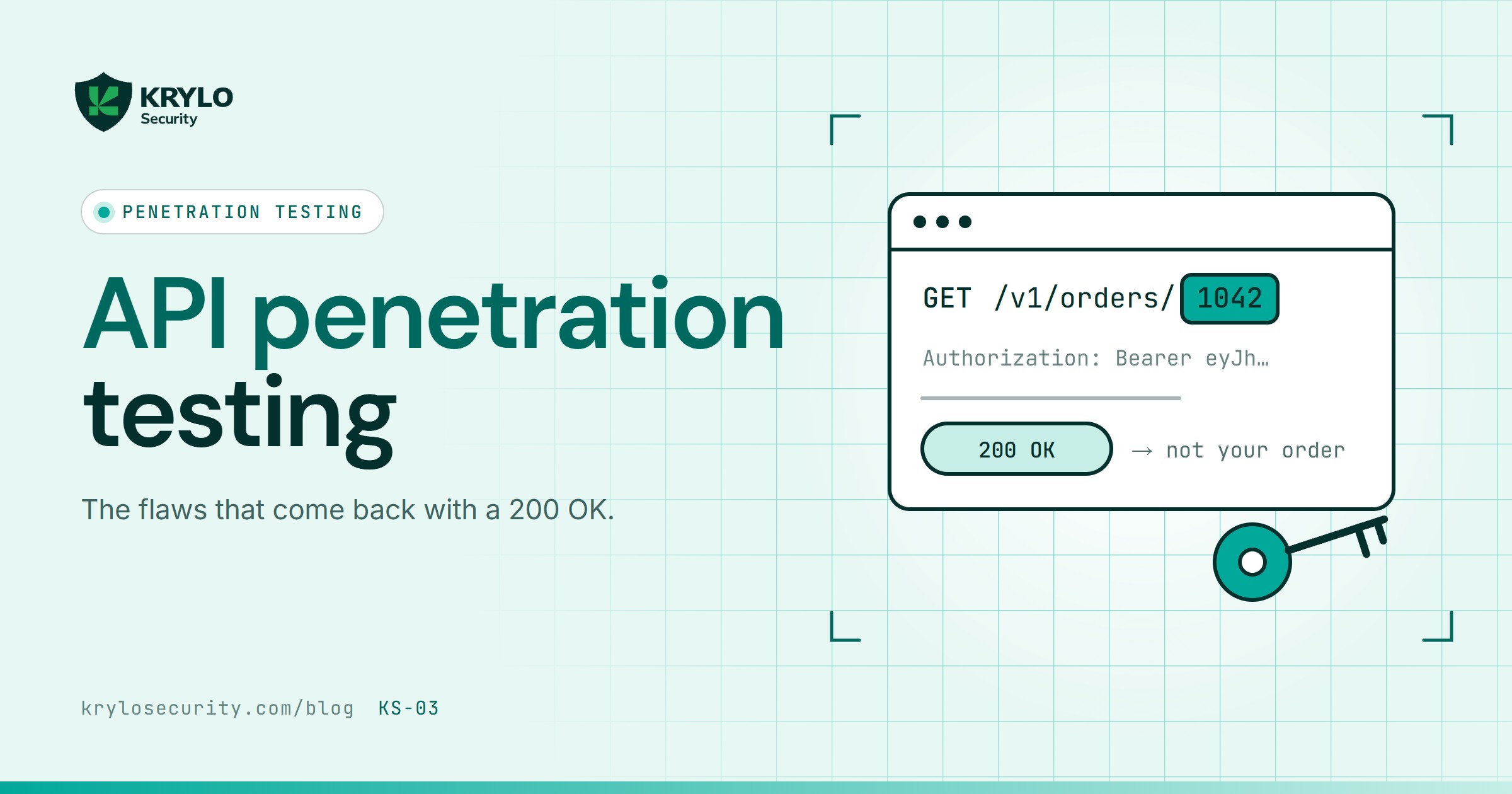 Share card: API penetration testing, an API request with a tampered object ID